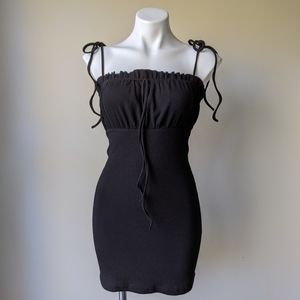 Tiger Mist Saffron Ribbed Dress, Black XS NWT